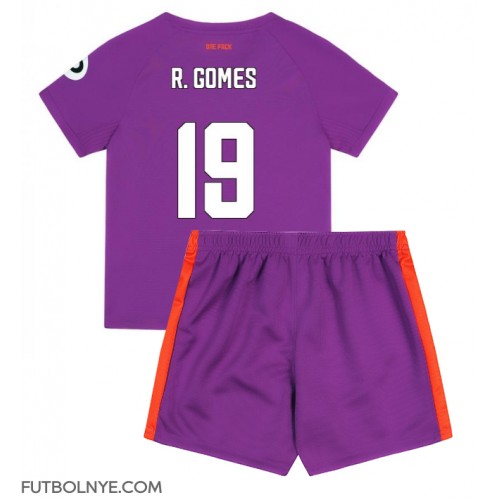 Camiseta Wolves Rodrigo Gomes #19 Tercera Equipación para niños 2024-25 manga corta (+ pantalones cortos)